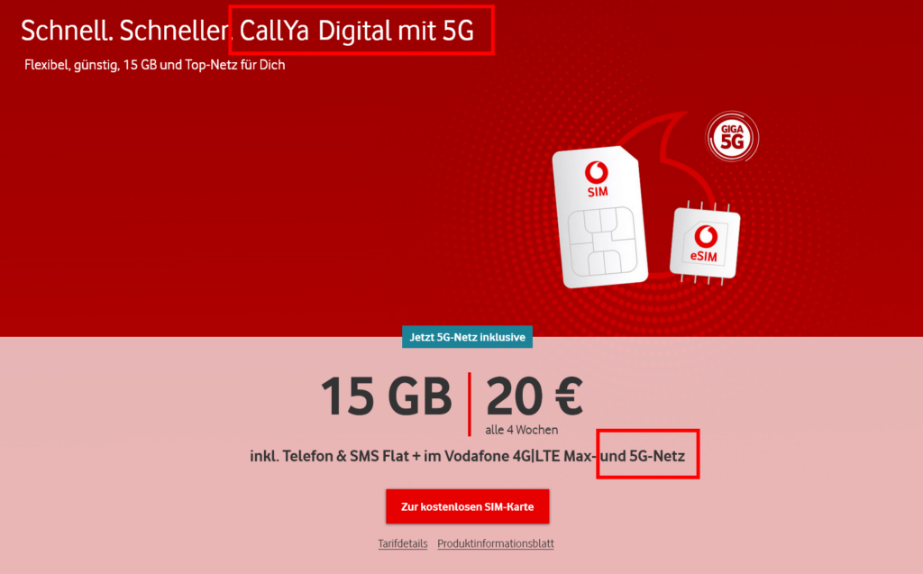 Callya Digital - offiziell mit 5G