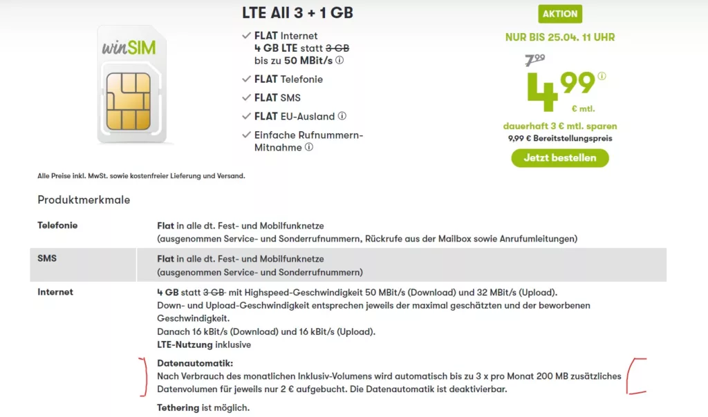 abschaltbare Datenautomatik bei WinSIM